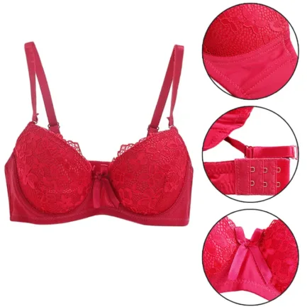 Plus Size Women Push Up Bra Sexy Lace Bra Cotton Intimate Brassiere Thin Cup Bra Full Cup Red Bras 6 Color - Image 13