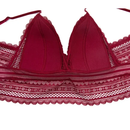 Newly French Style Women Underwear Bras Set Deep V-neck Sexy Low Back U-shaped Bra Lace Bra With Panty Set Lencería Para Mujer - Image 22