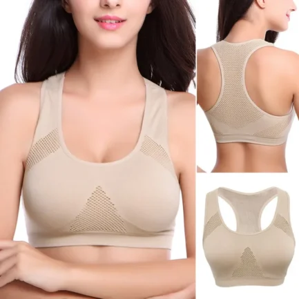 2XL Breathable Women Active Bra Professional Absorb Sweat Top Sports Bra Mesh Bras Push Up Padded Running Gym Fitness Tops - Image 9