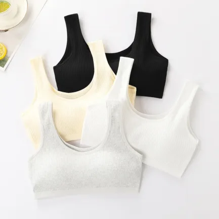 Cotton Sports Bra Women Push Up Solid Sport Tops Jogging Gym Fitness Running Yoga Girl Breathable Underwear - Image 5