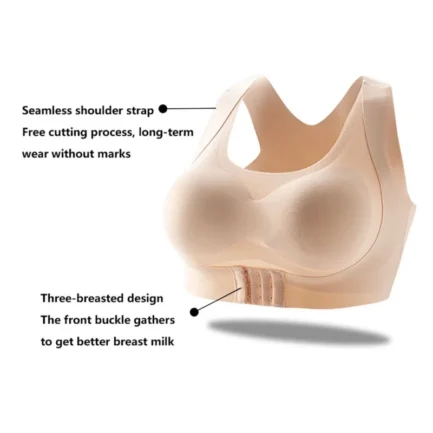 Humpback Corrected Seamless Latex Underwear Two-in-One Gathering Adjustable Front Buckle Underwireless Bra Women Bras - Image 13