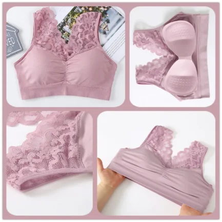 3pcs Sexy Deep V Neck Lace Bras Women Brassiere Push Up Padded Bra Seamless Comfortable Bralette Breathable Fitness Gym Bra Vest - Image 10