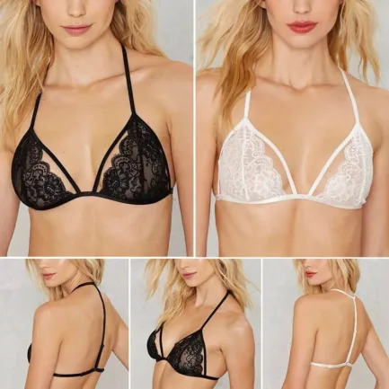 Sexy Women Floral Lace Bra Black Lingerie Bustier Sheer Bralette Unpadded Brassiere For Female S-XL - Image 7