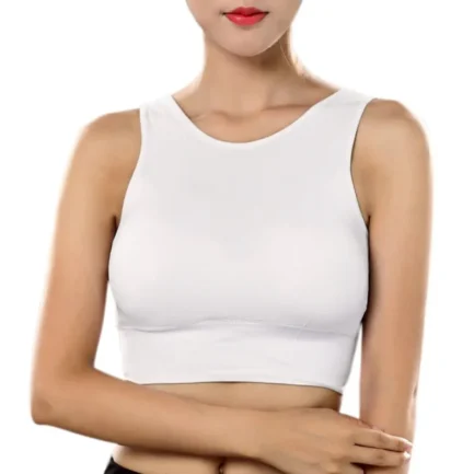 Women Solid Bras Breathable Mesh Bras Shockproof Padded Solid Bra Seamless Fitness Tops Waistcoat - Image 26