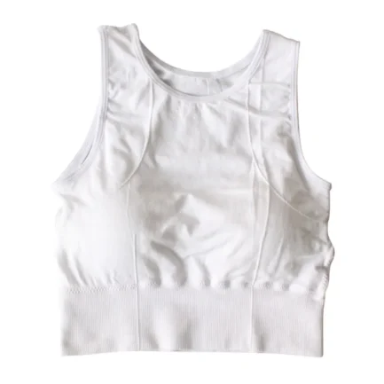 Women Solid Bras Breathable Mesh Bras Shockproof Padded Solid Bra Seamless Fitness Tops Waistcoat - Image 30