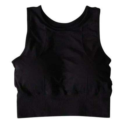 Women Solid Bras Breathable Mesh Bras Shockproof Padded Solid Bra Seamless Fitness Tops Waistcoat - Image 17