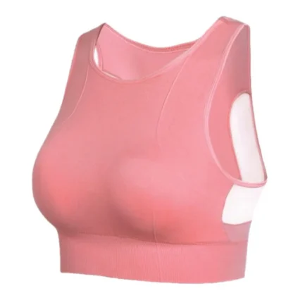 Women Solid Bras Breathable Mesh Bras Shockproof Padded Solid Bra Seamless Fitness Tops Waistcoat - Image 24