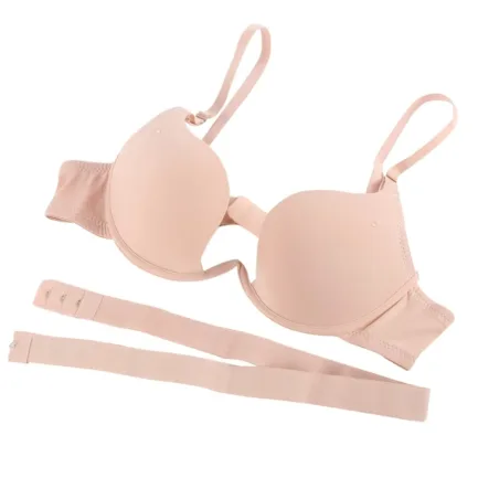 Women Deep U Push Up Sexy Bra Beautiful Back Thin Half Cup Solid Color Lingerie Underwire Underwear Soutien Gorge - Image 6