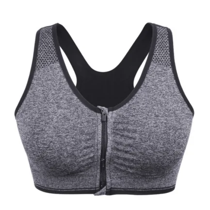 Women Sports Bra Front Zipper Closure Push Up Bras Shockproof Fitness Vest Removable Padded Wireless Tops Sports Tops Lady Bra - Image 10