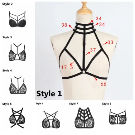 New Sexy Women's Lingerie Hollow Cage Harness Lace Bra Bandage Push Up Crop Top Bralette Bustier Sport Underwear Bikini Swimsuit - Image 11