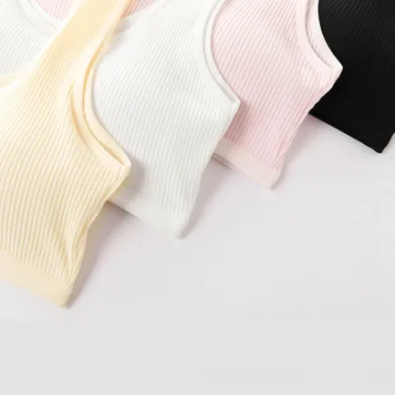 Cotton Sports Bra Women Push Up Solid Sport Tops Jogging Gym Fitness Running Yoga Girl Breathable Underwear - Image 14