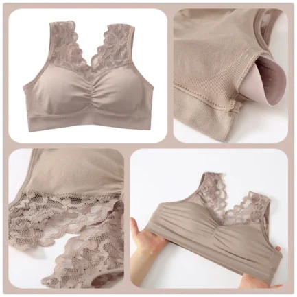 3pcs Sexy Deep V Neck Lace Bras Women Brassiere Push Up Padded Bra Seamless Comfortable Bralette Breathable Fitness Gym Bra Vest - Image 9