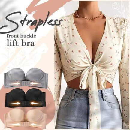 Ladies strapless non-slip gather Invisible Bras Strapless Seamless Dress Bra adjustment non-wireless dress bra - Image 27