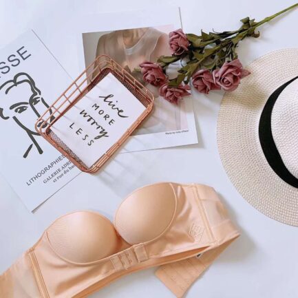 Ladies strapless non-slip gather Invisible Bras Strapless Seamless Dress Bra adjustment non-wireless dress bra - Image 61