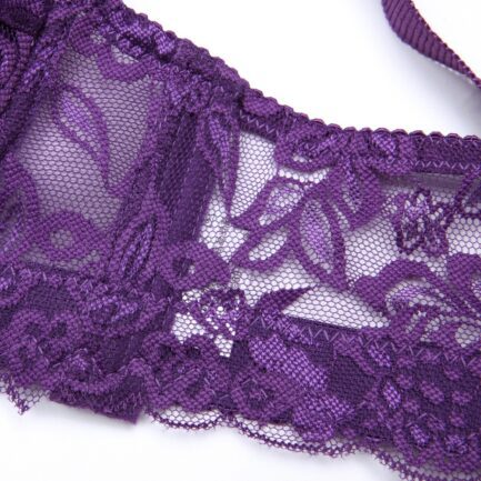 Plus Size Women's Full Coverage Lift Up Balconette Bra Floral Lace Underwire Bra Soft Cup 34BC-46BC - Image 16