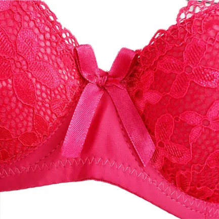 Plus Size Women Push Up Bra Sexy Lace Bra Cotton Intimate Brassiere Thin Cup Bra Full Cup Red Bras 6 Color - Image 11