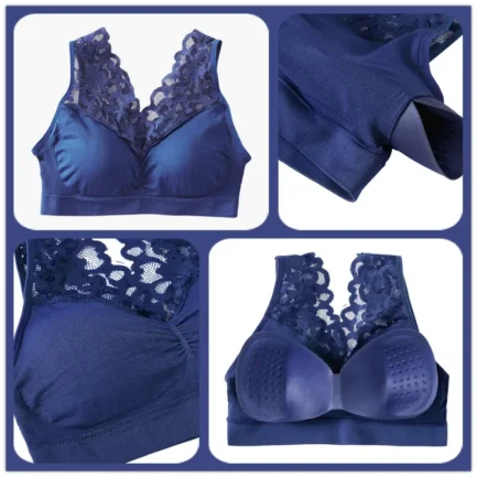 3pcs Sexy Deep V Neck Lace Bras Women Brassiere Push Up Padded Bra Seamless Comfortable Bralette Breathable Fitness Gym Bra Vest - Image 12