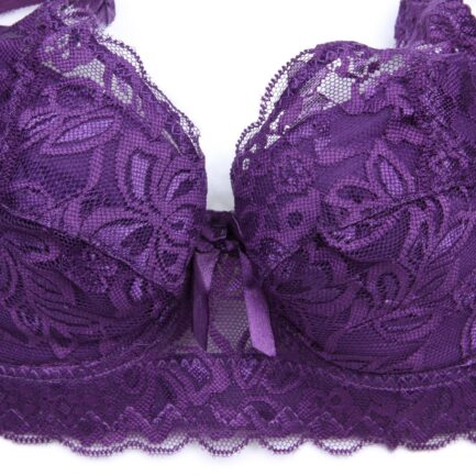 Plus Size Women's Full Coverage Lift Up Balconette Bra Floral Lace Underwire Bra Soft Cup 34BC-46BC - Image 14