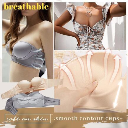 Ladies strapless non-slip gather Invisible Bras Strapless Seamless Dress Bra adjustment non-wireless dress bra - Image 16