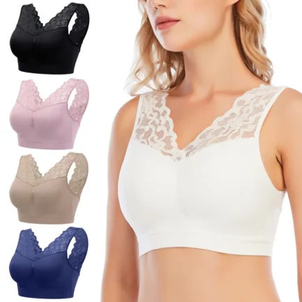 Humpback Corrected Seamless Latex Underwear Two-in-One Gathering Adjustable Front Buckle Underwireless Bra Women Bras - Image 7
