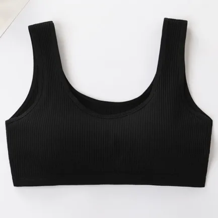 Cotton Sports Bra Women Push Up Solid Sport Tops Jogging Gym Fitness Running Yoga Girl Breathable Underwear - Image 11
