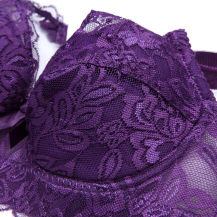 Plus Size Women's Full Coverage Lift Up Balconette Bra Floral Lace Underwire Bra Soft Cup 34BC-46BC - Image 15