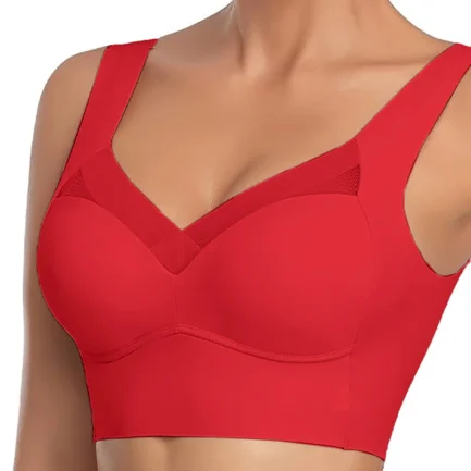 Women's Large Strapless Lace Tank Top Underwear Thin Side Fold Side Breast Gather Adjustable Bra Big Chest Small Sleep Bra - Image 5