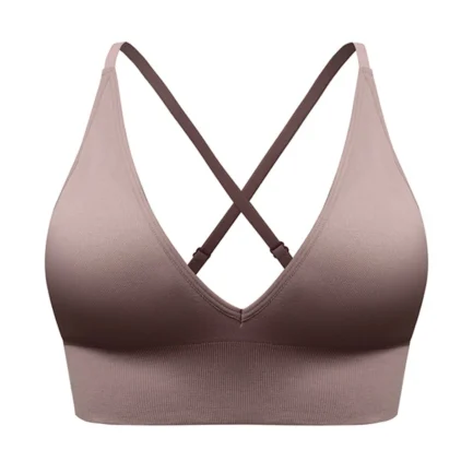 Deep V Neck Sports Bra Padded Adjustable Thin Strap Fitness Yoga Bras Plus Size Bra Gym Push Up Underwear Workout Fitness Vest - Image 10