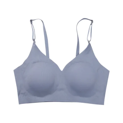 Ice Silk Bra for Women Comfort Wireless Gather Sexy Underwear for Women Push Up Simple Lingerie Seamless Brassiere Bralettle - Image 2