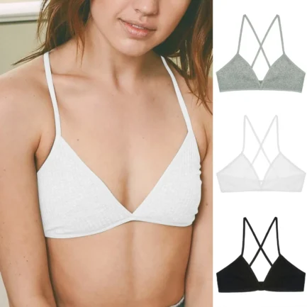 Women's Thread Triangle Bra Wireless Small Bras for Women Support Bras for Women Lift No Underwire Wireless Bras for Women Pack - Image 7