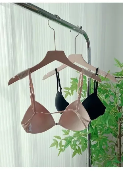 UBAU Hanging Neck Triangle Cup Underwear Female Thin Shoulder Strap Beautiful Back Invisible Front Button Bra Thin Small Chest - Image 14