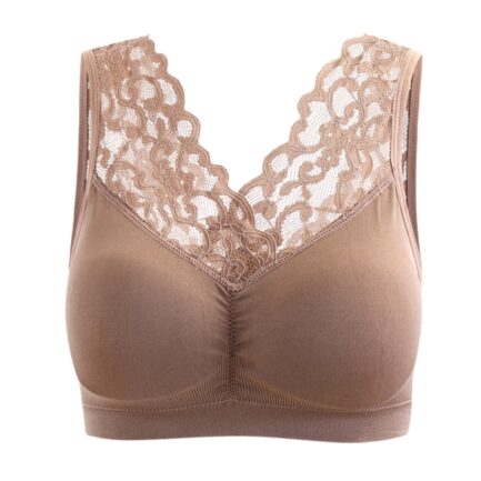 Sexy Lace Bras For Women Seamless Comfortable Deep V Brassiere Tube Top Solid Push Up Wireless Gathered Bra Underwear Lingerie - Image 11
