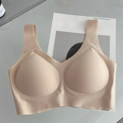 Ice Silk Bra Seamless Vest Bras Women Soft Thin Push Up Underwear Comfortable Sleep Top With Chest Padded Sports Bralette - Image 10