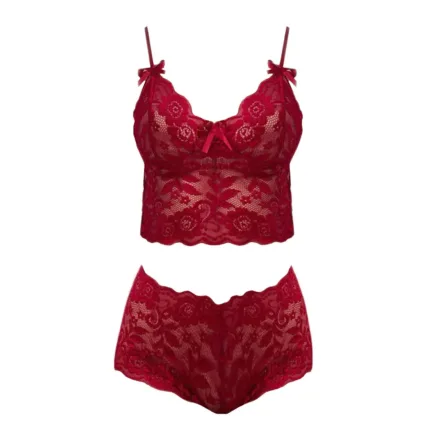 Plus Size Lingeries Set For Women Sexy Lace Halter Bralette High Waist Panty Set Chemise Sexy Nightgowns Women Erotic Underwear - Image 5