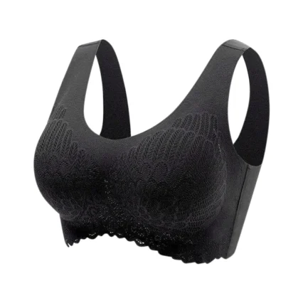 Plus Size Lace Sports Bras For Women Wireless Push Up Small Chest Gathered Sleep Bra Solid Breathable Comfortable Underwear Top - Image 5