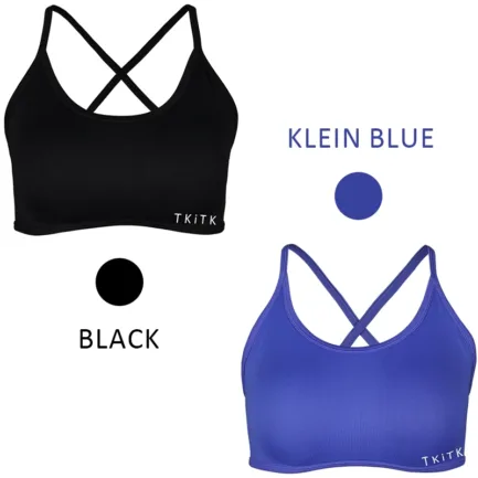 2Pieces TKITK Dynamic Backless Sports Bra Seamless Spandex Woman Fitness Elastic Breathable Enhancement Leisure Sports Underwear - Image 29