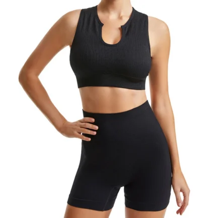 Bra Sets Anti-sagging Sports bra set No steel rings Fitness clothing Female running shockproof Beauty tank top Sets - Image 2