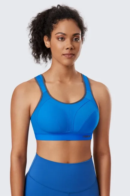 Women's Sports Bra High Impact Wireless Adjustable Straps Non-Padded Workout Bra Solid Trainning Run Boxing Underwear - Image 15