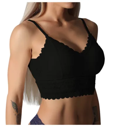 Women Lace Bras Top Comfortable Bralette Solid Color Beauty Back Underwear Sexy Vest Female Add pad Wireless Bra Lingerie - Image 11
