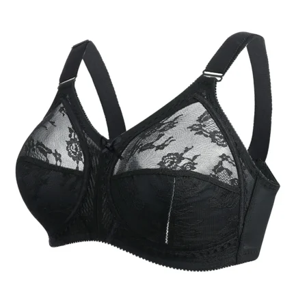 Women'S Plus Size Breathable Bra Lace Full Coverage Firm Hold Non Padded Non Wired Lingerie Breathable Sport Underwear For Women - Image 17