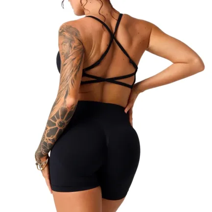 2Pieces TKITK Dynamic Backless Sports Bra Seamless Spandex Woman Fitness Elastic Breathable Enhancement Leisure Sports Underwear - Image 11