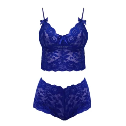 Plus Size Lingeries Set For Women Sexy Lace Halter Bralette High Waist Panty Set Chemise Sexy Nightgowns Women Erotic Underwear - Image 4