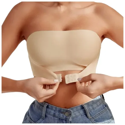 Women'S New Front Buckle Strapless Bra Non-Slip Non-Trace Breathable Invisible Underwear Solid Color Fashion Comfortable Bra - Image 7