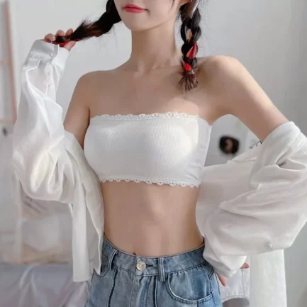 Lace Strapless Bra Women Sexy Tube Top Invisible Push Up Bralette Lady Seamless Underwea Lingerie Summer Chest Wraps Crop Tops - Image 8