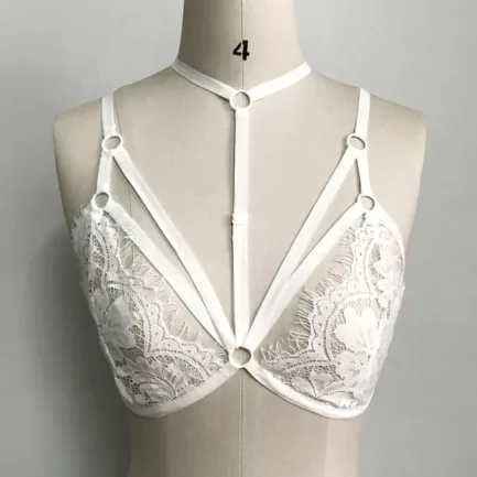 Sexy Lingerie For Ladies Floral Lace Bralette Bustier Crop Top Sheer Bra Shirt Vest Luxury Embroidered Mesh Underwear 일본여자속옷 - Image 3