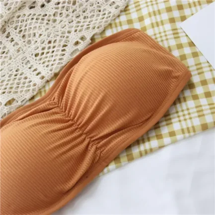 Sexy Women's Strapless Bra with Removable Pads Underwear Tube Top Girls Invisible One-piece Backless Lingerie Cropped Tanks - Image 20