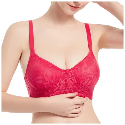 Women Sexy Front Button Bras Deep V Underwire Push Up Lingerie Brassiere Shaping Cup Adjustable Shoulder Strap Large Size Bra - Image 2