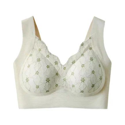 Front Lace Bras For Women Seamless No Underwire V Neck Push Up Bralette Tops Sexy Lingerie Brassiere Soft Comfort Breathable Bra - Image 9