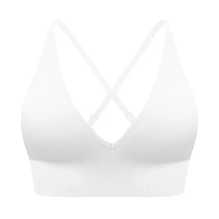 Deep V Neck Sports Bra Padded Adjustable Thin Strap Fitness Yoga Bras Plus Size Bra Gym Push Up Underwear Workout Fitness Vest - Image 12