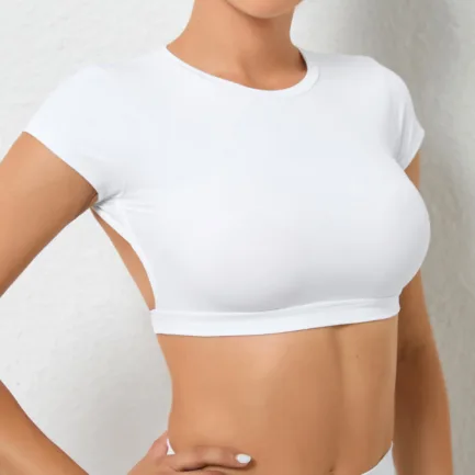 Hearuisavy Sports Shirts Breathable Workout Tops Fitness Sportswear Female Backless Yoga Clothing Sport Crop Tops Women Gym Top - Image 25